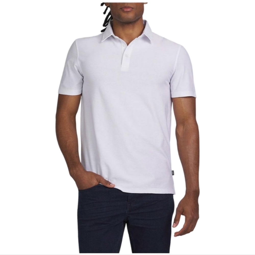 DKNY Men's Transit White Polo Size Large NWT